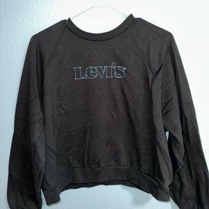 Kids Levi's Black Crewneck with Blue Vintage Logo